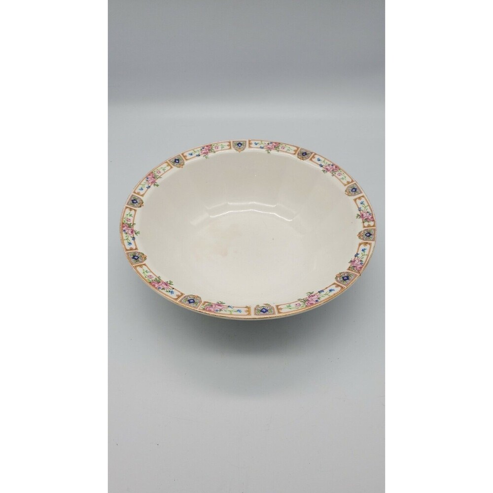 Plaza by Edwin M Knowles Vitreous Serving Bowl 9.25" Diameter Antique 1925 RARE